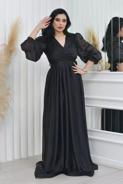 Glitter Tulle Evening Dresses