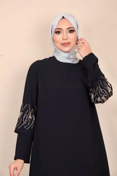 بالإضافة إلى حجم الأكمام حجر كريب اللباس