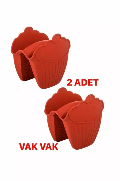 Silicone Oven Gloves Vak Vak 2-Pack Red