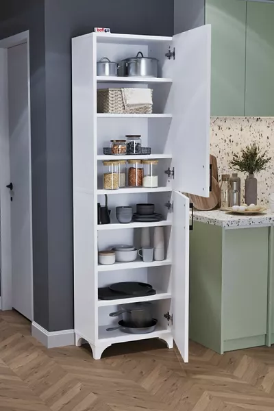 Armadio Multiuso Tuna Armadio Dispensa Armadio Bagno Armadio Ripostiglio Armadio Cucina Bianco