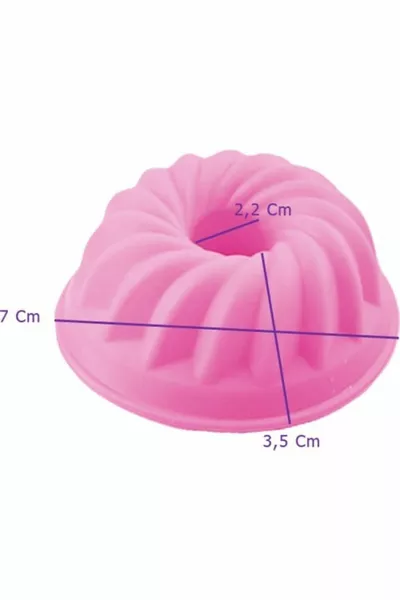 er Silikon-Muffin-Form, Mini-Kuchenform Rosa
