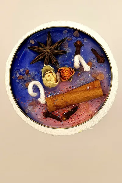 Bougie en boîte en métal décorative de la série Vénus appel à l'amour, astrologie, rituel, cire de soja