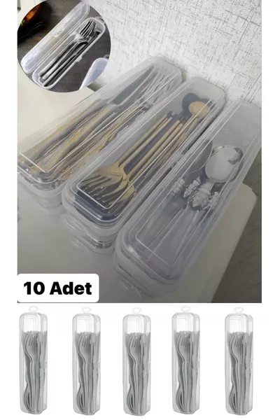  Stuks Multix Vork Lepel Mes Opbergdoos - Besteksets Organisator voor Bruiloft