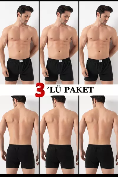 3er-Pack Baumwoll Herrenhandtuch Taillenunterhose Boxer 