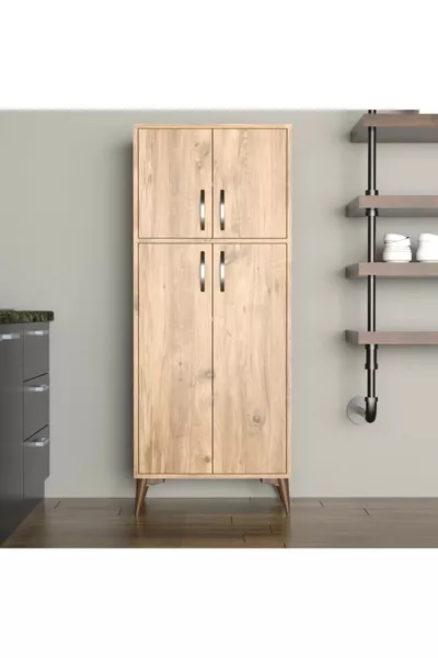 خزانة صنوبر متعددة الاستخدامات كبيرة الحجم موديل 