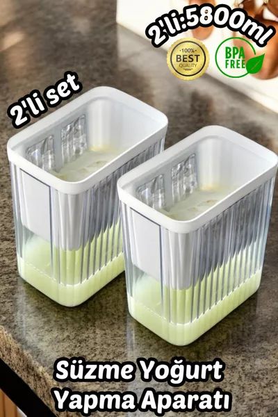 2 Adet ml Yoğurt Süzme Aparatı Evde Süzme Aparatı Peynir Yapmak Artık Kolay