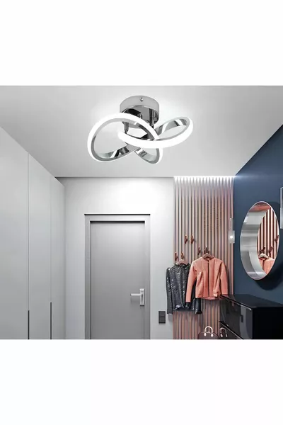 ثريا سقف عصرية للصالون والمطبخ وغرفة المعيشة، ثريا LED بوميرانغ، ثريا كروم LED