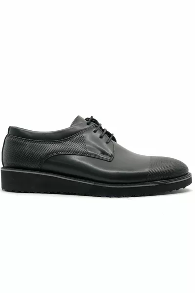 Tambull  Ecopelle Suola Spessa Scarpe Classiche Da Uomo Nero