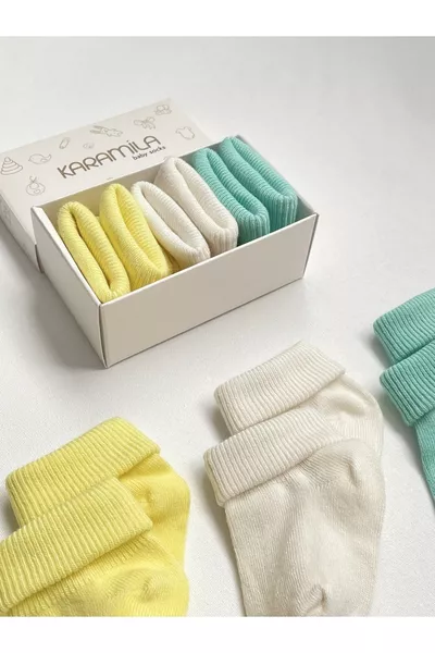 Lot de 3 Chaussettes en Bambou pour Bébé - Chaussettes Nouveau-né