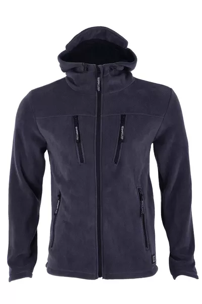 Giacca con Cappuccio Tattica Militare Grigia da Uomo in Pile