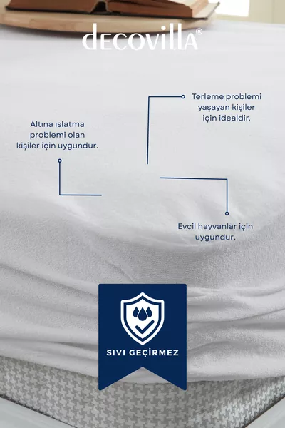 Proteggimaterasso Impermeabile con Angoli Adatti Micro Fit, Lenzuolo Bianco