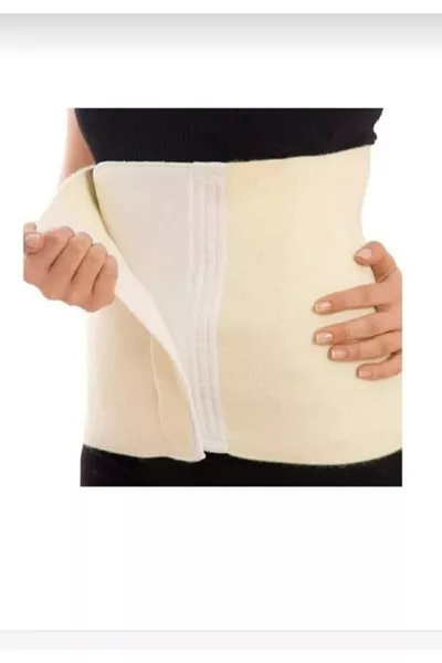 Corset en laine (à scratch) fabriqué en tissu de laine. Il est utilisé pour garder la taille, le ventre et les reins au chaud.