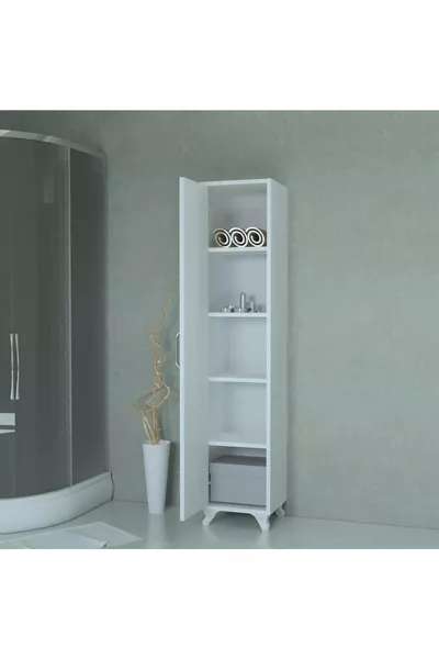 Guardaroba Bianco Multifunzionale con Ripiani