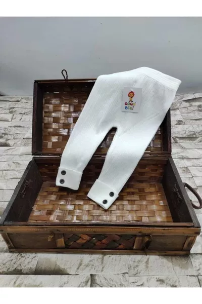 Детский трикотажный комплект для малышей Meriç с застёжкой на пуговицы и ребристой тканью