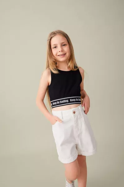 Girls' Bicycle Neck Tank Top SM