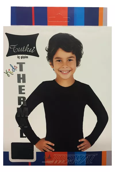 Boys' Black Thermal Top