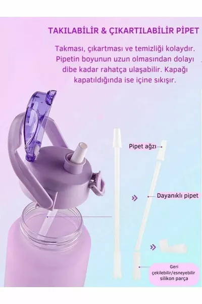 زجاجة ماء تحفيزية من قطعتين مع الجراء 2lt  مل زجاجة مياه تريتان جيم مع الجراء