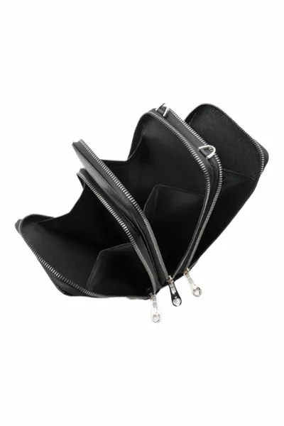 Mercato unico Donne Nere Tracolla Cinghia Telefono 3 Scomparto Portafoglio Borsa