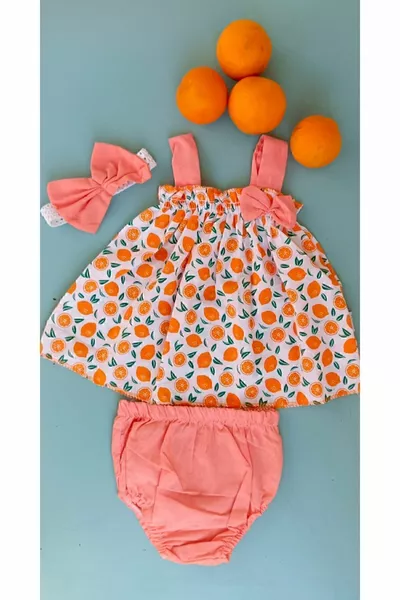 ENSEMBLE IMPRIMÉ MANDARINE