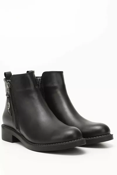 أسود الجبهة جولة اصبع القدم الكعب بسحاب شرابة المرأة أحذية عارضة 