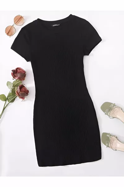 المرأة طاقم الرقبة قصيرة الأكمام الصيف مضلع ليكرا طباعة اللباس