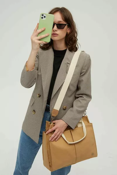 Borsa in tela per tutti i giorni Cammello