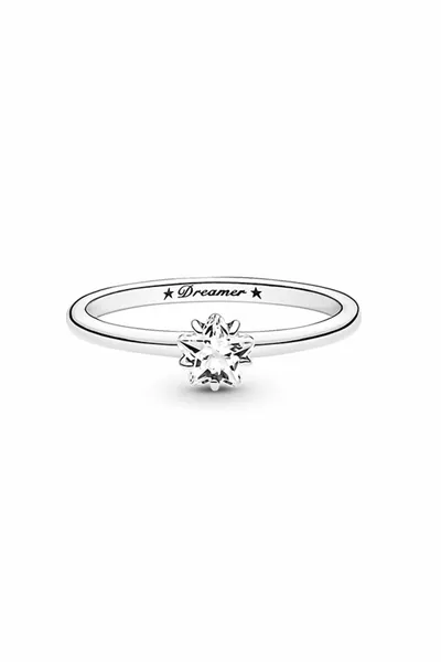 Bague solitaire étoile scintillante Sky