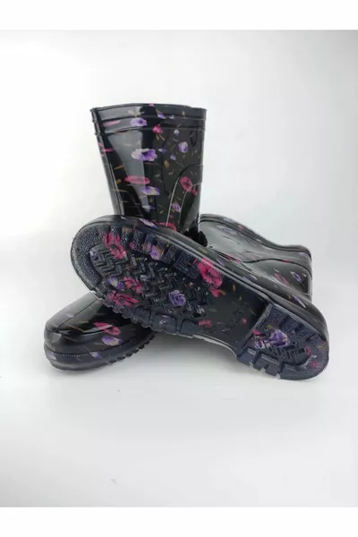 Donne di Colore Viola Floreale Business Vigneto Giardino Stivali Da Pioggia