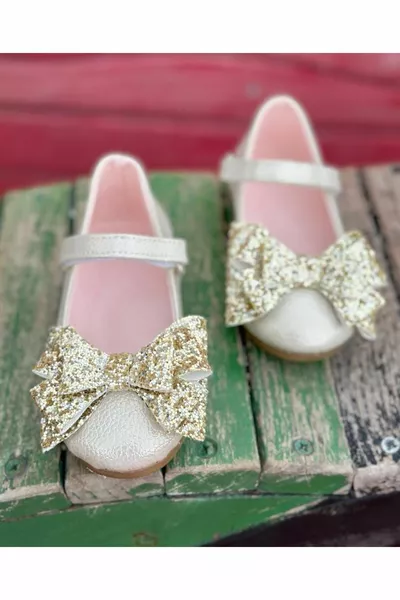 Meisjes Orthopedische Pailletten Boog Gedetailleerde Bilelands, Orthopedische Ballerina's voor Kinderen