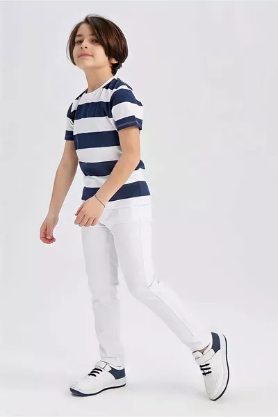 بنطلون أبيض جبردين ليكرا