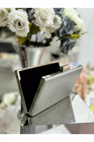 حقيبة فستان سهرة  فضي