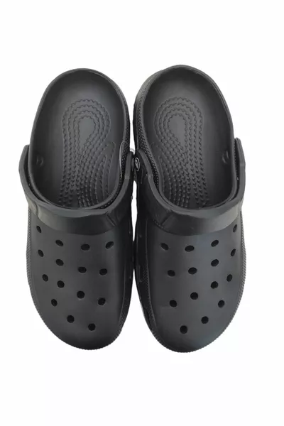 مريحة وخفيفة الوزن للماء إيفا الصنادل النعال الأسود