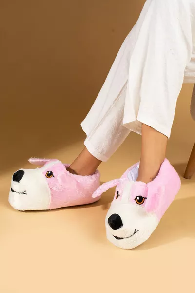 унисекс белый фуксия милый собачий дизайн плюшевый дом пандуфу