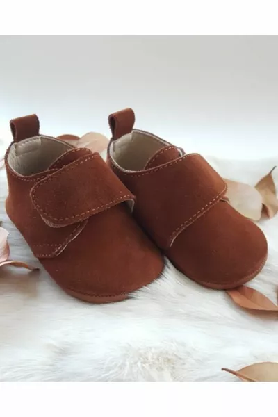 للجنسين طفل تان سويدي الفيلكرو الخطوة الأولى أحذية