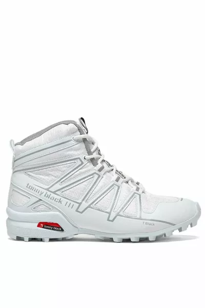 Unisex White Casual Fit Trekking Boots