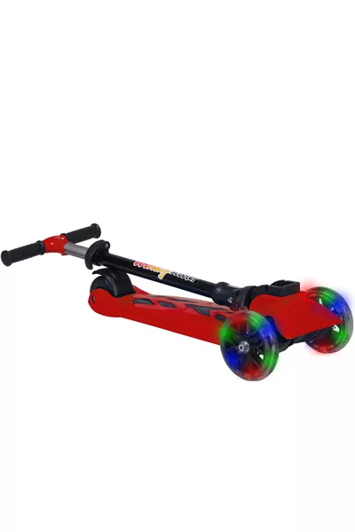 سكوتر ثلاثي العجلات قابل للطي بإضاءة LED من وينيكي للأطفال من عمر 5 إلى 9 سنوات، بسعة تحميل قصوى  kg ثلاث سرعات