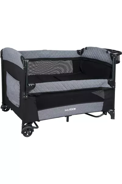 ميا كومفورت سرير لعب للأطفال بجانب الأم + سرير رمادي