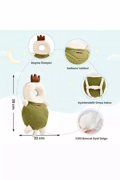 Aile Ange Bébé - Coussin de Protection Sécurité pour Premiers Pas - Coussin de Protection Contre les Chutes pour le Cou, Tortue