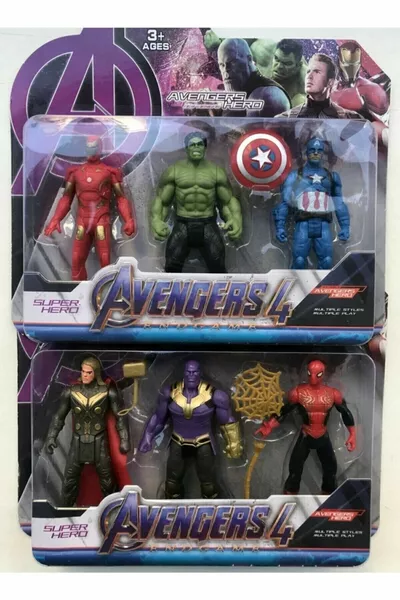 Avengers Superhelden Figuren met Accessoires, set van 6