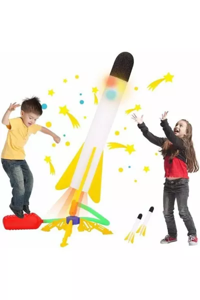 Air Rocket Toy 2 Rockets and Single Air Launcher Outdoor Toy