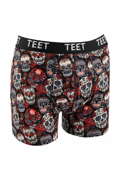 طقم بوكسر بريميوم للرجال من 4 قطن ليكرا منقوش بنمط كامل