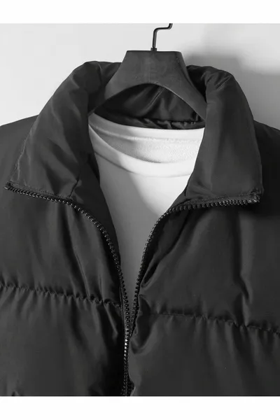 للجنسين كبير الحجم أسود مقاوم للماء بومبر معطف