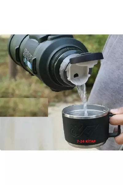 безопасна неръждаема стомана 3,2 л термос, запазващ топло и студено