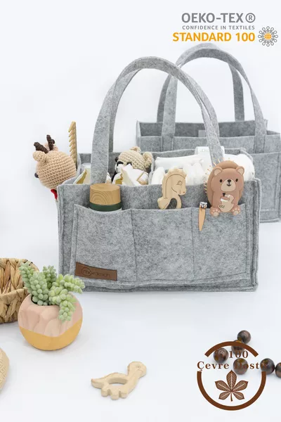 Filz Mama-Baby-Pflegetasche für Neugeborene, Wickelunterlage, Organizer, tragbarer Organizer