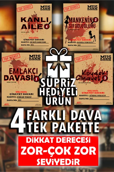 Gioco del Detective 4 Diverse Cause in Un Unico Pacchetto Risolvi Omicidi Scopri Chi È L'Assassino Gioco per Scoprire il Colpevole