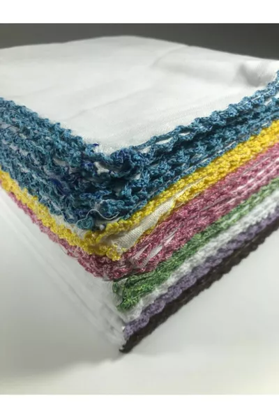 Colored Cotton Muslin Crocheted Edge Inner Cover  cm