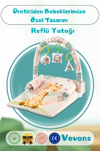 Lit pour bébé contre le reflux, avec fermeture éclair, housse lavable, fabrication spéciale, tissu 100 % coton