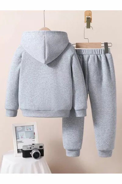 LOS ANGELES PRINTED UNISEX HOODED COTTON SWEATSUIT SET CODE: