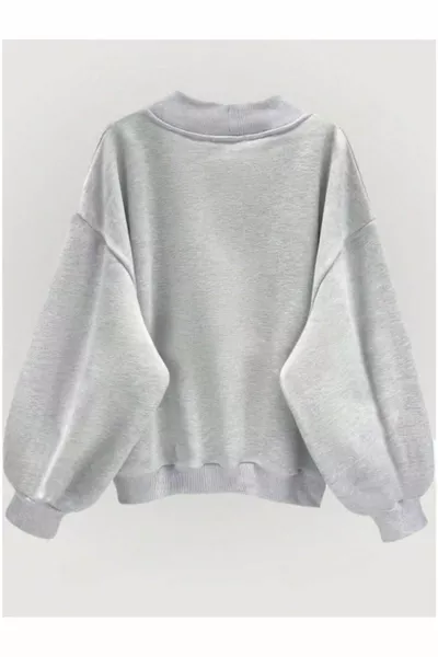 Dames V-hals Effen Oversized Sweatshirt