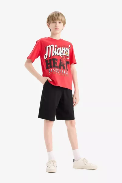 Jungen Basic Einfarbige Bermuda-Shorts SM